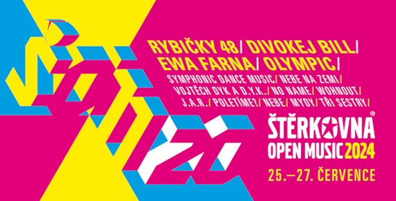 3 denní vstupenka na festival Štěrkovna Open Music 25.-27.7.2024, Hlučínské jezero