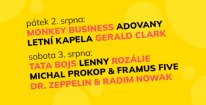 2 denní vstupenka na festival Ladná Čeladná 2.-3.8.2024. Vystoupí MONKEY BUSINESS, ADOVANY, TATA BOJS, LENNY, GERALD CLARK a další